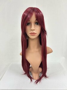 Wigs2you C-005 ワイン コスプレウィッグ アニメ アイドル風 耐熱コスプレウィッグ★シンプルなロングスタイル 