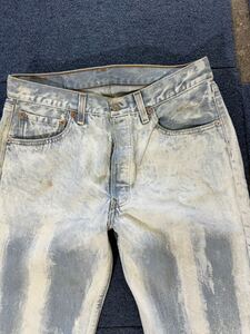  Levi’s リーバイス　501 アメリカ製　W33 L32 ペイント　カスタム　売り切り　babh