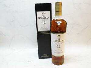 【古酒】THE MACALLAN AGED 12 YEARS HIGHLAND SINGLE MALT SCOTCH WHISKY/ザ マッカラン シェリーオーク 12年 40% 700ml 箱付 