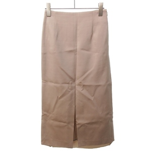 ボールジー BALLSEY トゥモローランド 美品 近年 小さいサイズ マットサテンタイトスカート サイドファスナー ロング丈 ピンク 32 約XS