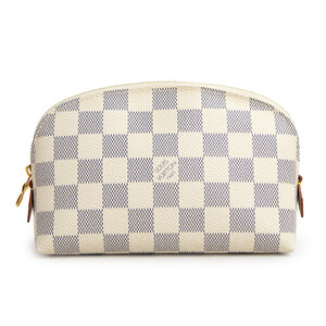 （新品・未使用品）ルイ ヴィトン LOUIS VUITTON ポシェット コスメティック 化粧ポーチ ダミエアズール ホワイト 白 ゴールド金具 N60024