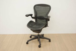 ハーマンミラー Herman Miller アーロンチェア Bサイズ スタンダード ランバーサポート オフィスチェア ワーキングチェア ブラック