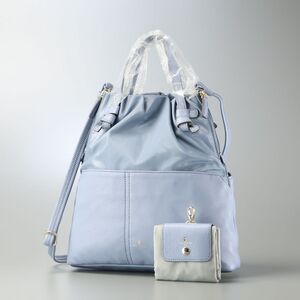 MG9661△未使用*ペレボルサ/PELLE BORSA*4wayトート Cheers チアーズ*サブバッグ付き*ショルダーバッグ/ハンドバッグ/クラッチ/鞄*ブルー