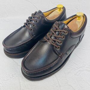 【希少】PARABOOT パラブーツ THIERS Uチップ 外羽根 茶 ブラウン 6.5 25cm モカシン デッキ レザー ワーク コンフォート 快適