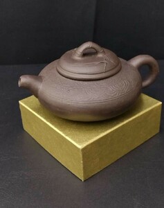 1円～スタート★中国古美術 茶道具 急須 中国茶器 在印あり「勇水仙新」※詳細不明【長期保管品】60