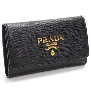 プラダ PRADA サフィアーノ ４連キーケース 1PG004 QWA F0002 NERO ブラック レディース キーケース