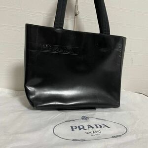 1円【至高の逸品】PRADA プラダ ハンドバッグ トートバッグ ワンショルダーバッグ レザー ブラック 黒 1スタ