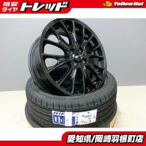 MINI ジョンクーパーワークス 純正 美品 中古 PCD100 4穴 18インチ 7J ブラック + 新品 輸入タイヤ 215/40R18 4本 セット 岡崎