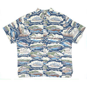 美品 1990s DIETRICH VAREZ reyn spooner S/S Cotton aloha shirts XXXL TAILORED IN HAWAII オールドレインスプーナー 半袖アロハシャツ