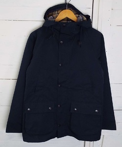 T2060〇Barbour(バブアー)フーテッドビデイルSLジャケット ネイビー×タータンチェック サイズ36