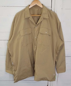 T3215〇SSZ×A.H/BEAMS(エスエスズィー/ビームス)20AW 別注 ワイド ワークシャツ 長袖 ビッグサイズ ベージュ サイズF