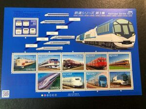 【コレクション出品1981】鉄道シリーズ第3集(通常版)　シート　額面820円　平成27年(2015年)発行