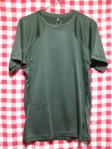 CAB社　メッシュ立体速乾Tシャツ半袖　OD色　X字断面糸ポリ１００％　S.M.XL在庫　新品即決＠ドライ吸汗自衛隊PX購買部ミリタリー