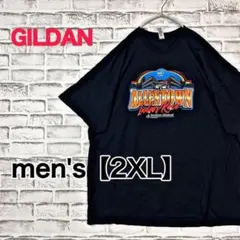 【G707】GILDAN 半袖プリントTシャツ【2XL】ブラック