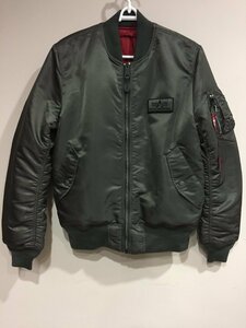 6497-100 美品 ALPHA INDUSTRIES アルファインダストリーズ MA-1 フライトジャケット リバーシブル ミリタリー バックロゴ L