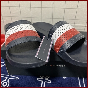 サンダル　POOL SLIDE PERF UPPER 26.0 ネイビー Tommy Hilfiger #ngTOMMY