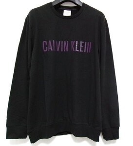 新品★CALVIN KLEIN★カルバンクライン★ロゴ スウェット トレーナー★USサイズM★ストレッチ★ブラック