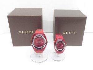 GUCCI グッチ SYNC ペアウォッチ 日常生活防水 クォーツ 腕時計 △WP2359