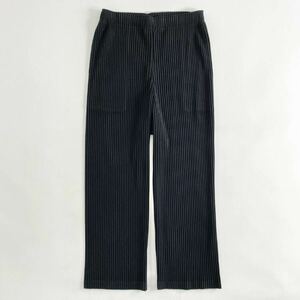 49c14 《美品》 me ISSEY MIYAKE ミーバイ イッセイミヤケ プリーツワイドパンツ F ブラック PLEATS WIDE PANTS MI31JF253