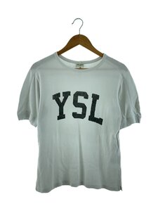 YVES SAINT LAURENT◆YSL ヴィンテージTシャツ/Tシャツ/XS/コットン/WHT