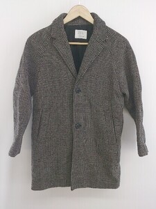 ◇ ZARA ザラ キッズ 子供服 チェック 長袖 コート サイズ11-12 152cm グレー ブラック系 レディース メンズ P