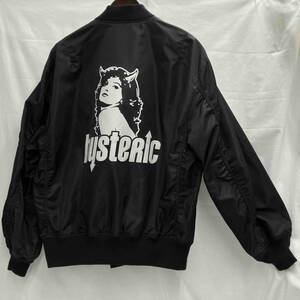 HYSTERIC GLAMOUR ヒステリックグラマー／02243AB02／ブラック ブルゾン／バックプリント／サイズXL