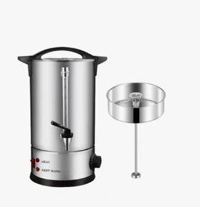 業務用コーヒーバケツ 電気ケトル 湯沸かしポット 電熱保温バケツ コーヒーポット 30-110℃ 温度調節可能 ビュッフェ用飲料ウォーマー 8L