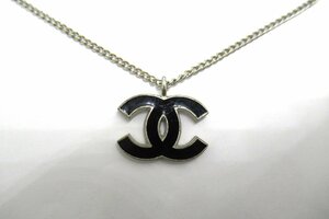 CHANEL シャネル ネックレス 06P PL ココマーク ブラック×シルバー アクセサリー 中古 ABランク BRB・バッグ・財布