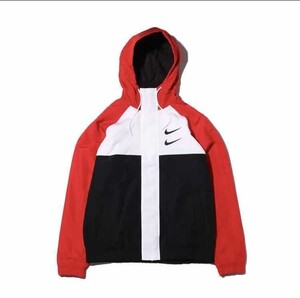 L 新品正規品 NIKE SWOOSH WOVEN JACKET ビッグスウッシュ スウォッシュ ウーブンジャケット ナイロン CJ4889-657 DD1089-657 赤