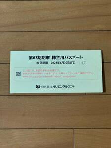 東京ディズニーチケット 1dayパスポート　1枚　株主優待券　使用期限2024/6/30 ディズニーランド　ディズニーシー