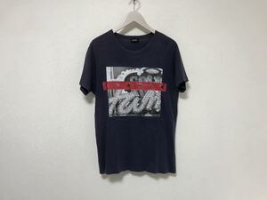 本物ディーゼルDIESELコットンプリント半袖Tシャツメンズサーフアメカジビジネススーツ紫パープルS