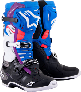 US 07 (約25.5cm) ALPINESTARS アルパインスターズ TECH 10 SUPERVENTED ブーツ ブラック/エナメルブルー/パープル/ホワイト SZ 7