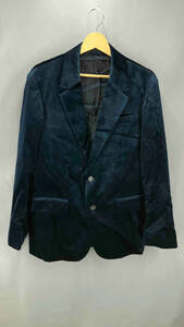 ★ 美品 JOSEPH ジョセフ JKJISW0405 PONTOGLIO VELVET JACKET スエード テーラードジャケット メンズ XLサイズ ネイビー 通年