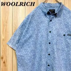 『US輸入』WOOLRICH BDシャツ 半袖 総柄 カジキ コットン XL