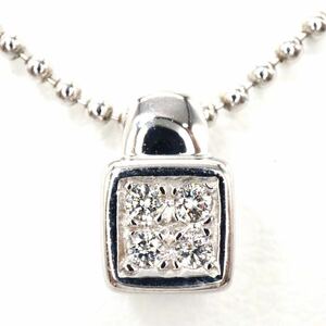 美品!!TASAKI(田崎真珠)《K18WG 天然ダイヤモンドネックレス》O 3.9g 約39.0cm ジュエリー diamond necklace jewelry EC9/EC9