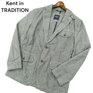 Kent in TRADITION ケント 通年 ストライプ★ カバーオール ジャケット Sz.M　メンズ グレー　A4T01177_2#O