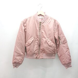 ◇ MOUSSY フロントファスナー 秋冬向け 厚手 フェミニン 長袖 スカジャン サイズ1 ピンク レディース E