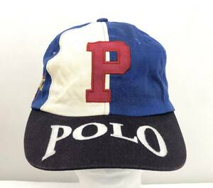 T05/011 POLO SPORT RALPH LAUREN ポロ スポーツ ラルフローレン キャップ 帽子 野球帽 フリーサイズ ブラック/ブルー/ホワイト