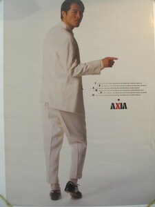 2105MK●ポスターカレンダー「矢沢永吉」AXIA●バック:白/白スーツ●B2サイズ/約73cm×51.5cm