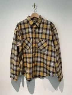 MAGIC NUMBER COTTON PLAID WORK SHIRT