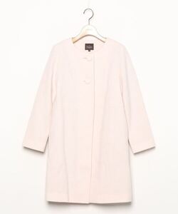 「Demi-Luxe BEAMS」 ノーカラーコート 36 ピンク レディース