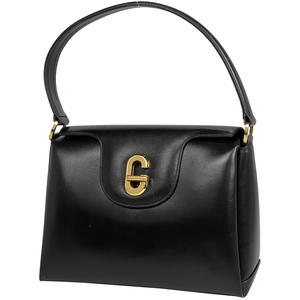 グッチ GUCCI ロゴ ハンドバッグ ショルダーバッグ オールドグッチ 0004061080 ハンドバッグ レザー ブラック レディース 中古