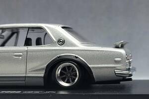 1/43　日産　スカイライン改　2000GT-R（KPGC10）ハコスカ2Dr　ワタナベ　ホイール アルミ製 深リム 街道レーサー　京商製