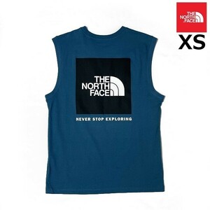 1円～!売切!【正規新品】THE NORTH FACE BOX NSE TANK タンクトップ Tシャツ US限定 ボックスロゴ グラフィック コットン(XS)青 180903-15