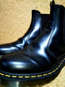 【Dr.MARTENS】ドクターマーチン 2976 YS チェルシーブーツ UK6 (25cm ) CHELSEA BOOT BLACK サイドゴアブーツ イエローステッチ【美品】