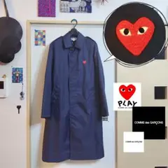 レア PLAY COMME des GARCONS ステンカラーコート S