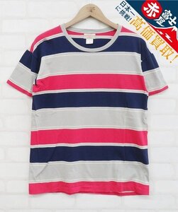 8T8514【クリックポスト対応】BUTCHER PRODUCTS 223S 半袖マルチボーダーTシャツ ブッチャープロダクツ