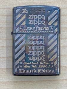 ZIPPO ジッポー オイルライター 喫煙具 USA製 ビンテージ lucky 7 seven since 0965シリアル火花未確認