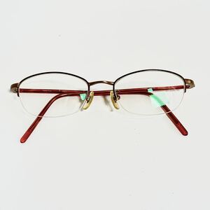 Calvin Klein カルバンクライン メガネ 眼鏡 めがね ハーフリム 48□18 140 ビンテージ 度入り F