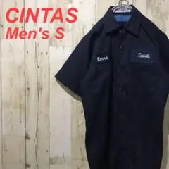 CINTAS☆ワッペン付き半袖ワークシャツ